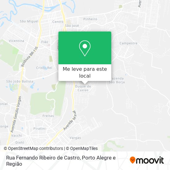 Rua Fernando Ribeiro de Castro mapa