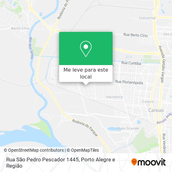 Rua São Pedro Pescador 1445 mapa