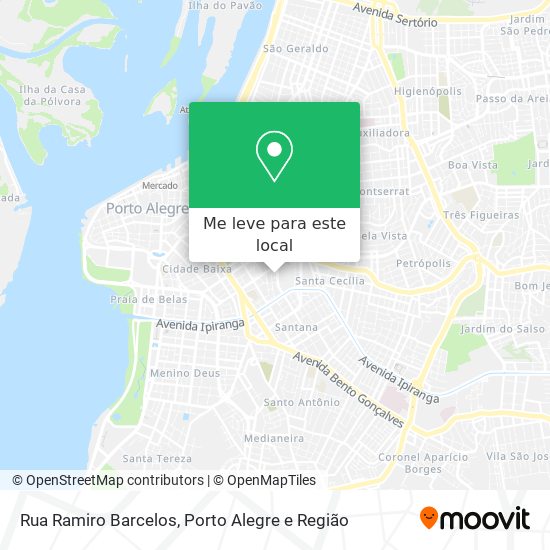Rua Ramiro Barcelos mapa