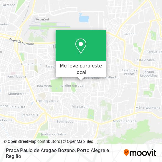 Praça Paulo de Aragao Bozano mapa