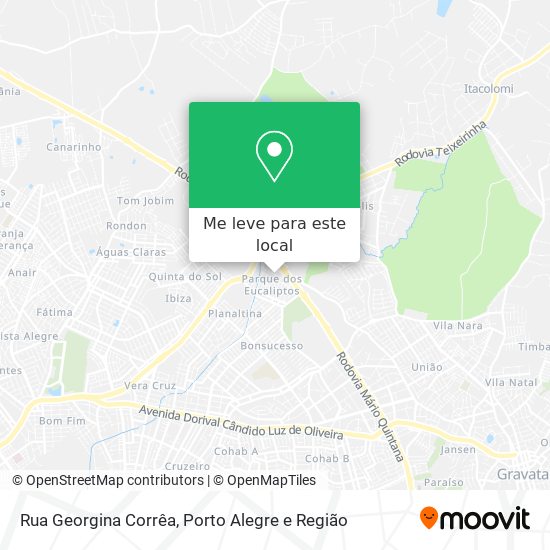 Rua Georgina Corrêa mapa