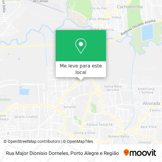 Rua Major Dionísio Dorneles mapa