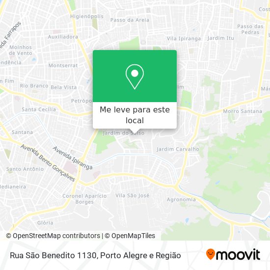 Rua São Benedito 1130 mapa