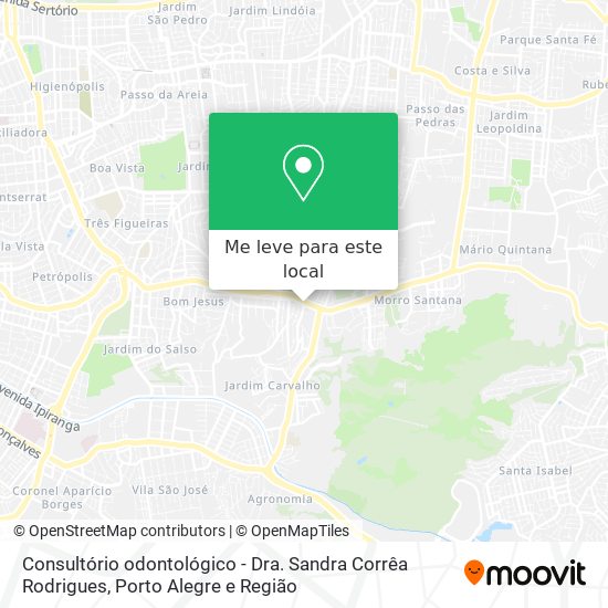 Consultório odontológico - Dra. Sandra Corrêa Rodrigues mapa