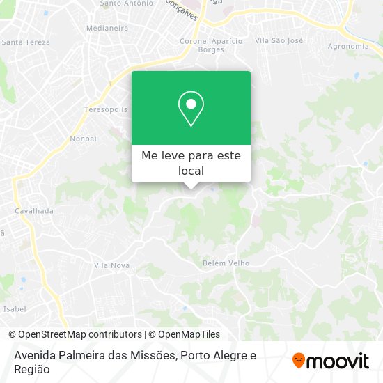 Avenida Palmeira das Missões mapa