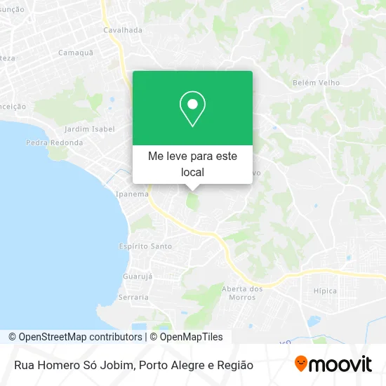 Rua Homero Só Jobim mapa