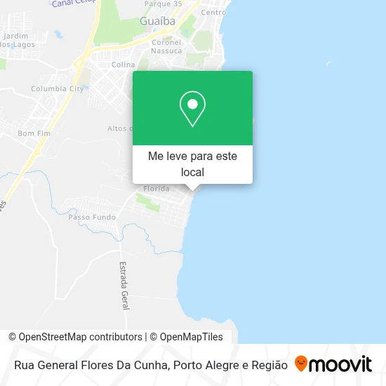 Rua General Flores Da Cunha mapa
