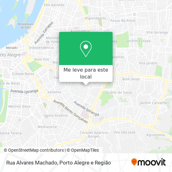 Rua Alvares Machado mapa
