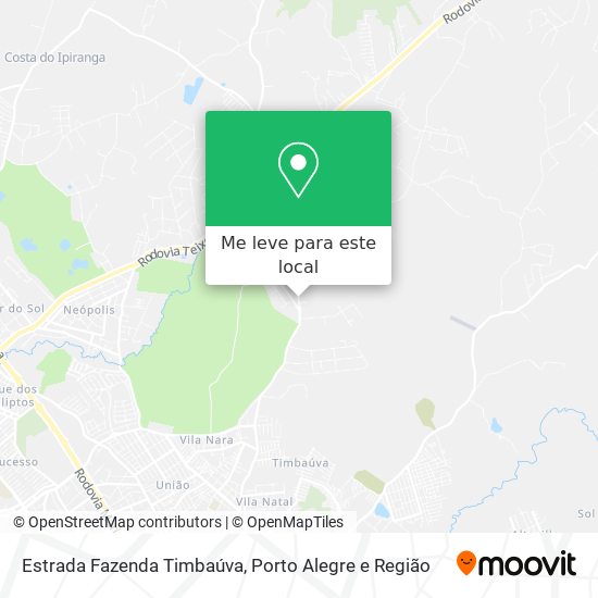 Estrada Fazenda Timbaúva mapa