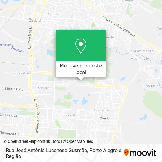 Rua José Antônio Lucchese Gusmão mapa