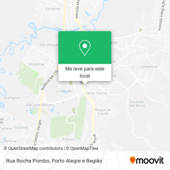 Rua Rocha Pombo mapa