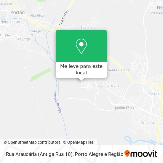 Rua Araucária (Antiga Rua 10) mapa
