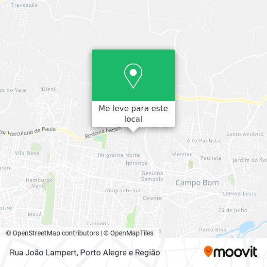 Rua João Lampert mapa