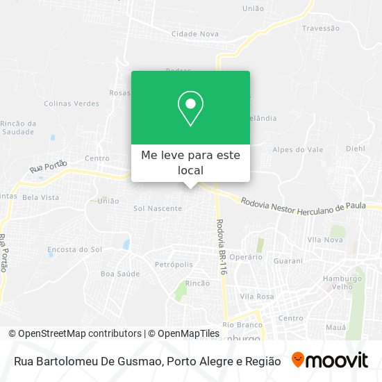 Rua Bartolomeu De Gusmao mapa