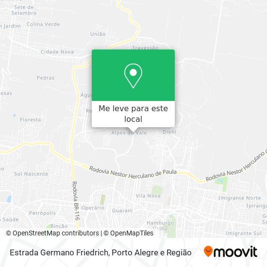 Estrada Germano Friedrich mapa