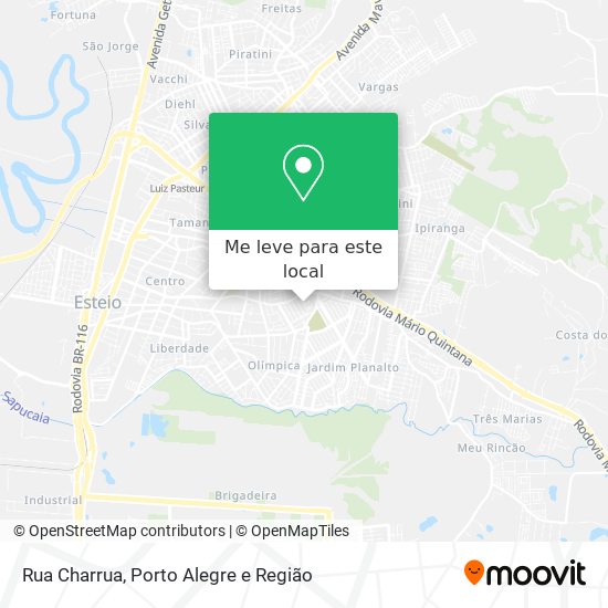 Rua Charrua mapa