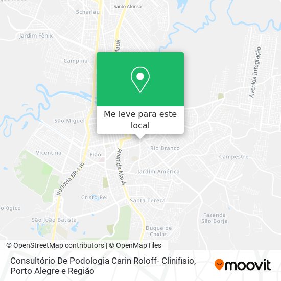 Consultório De Podologia Carin Roloff- Clinifisio mapa