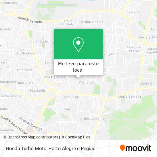 Honda Turbo Moto mapa