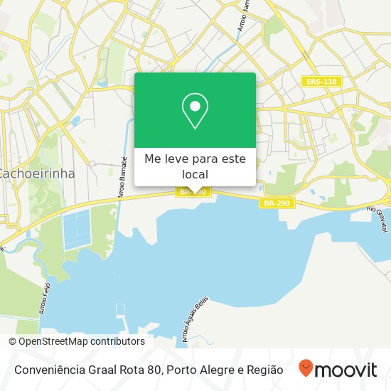 Conveniência Graal Rota 80 mapa