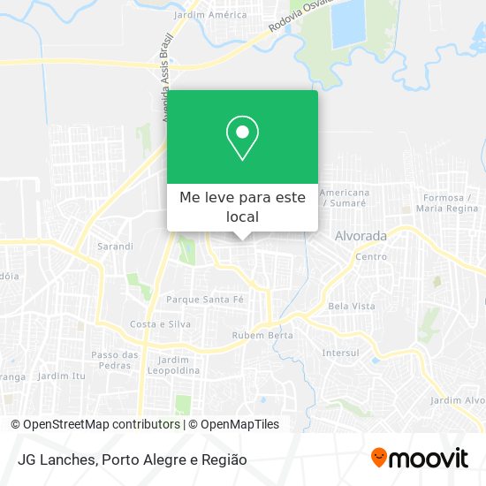 JG Lanches mapa