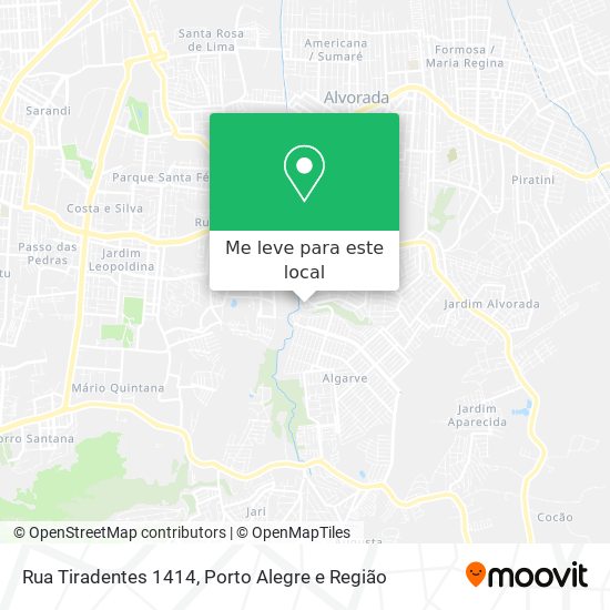 Rua Tiradentes 1414 mapa