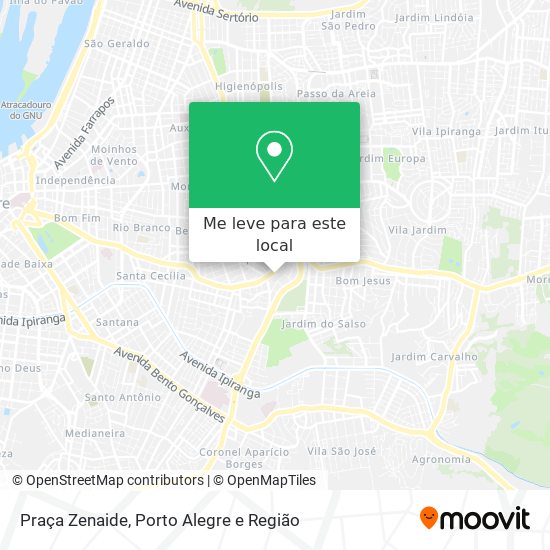 Praça Zenaide mapa