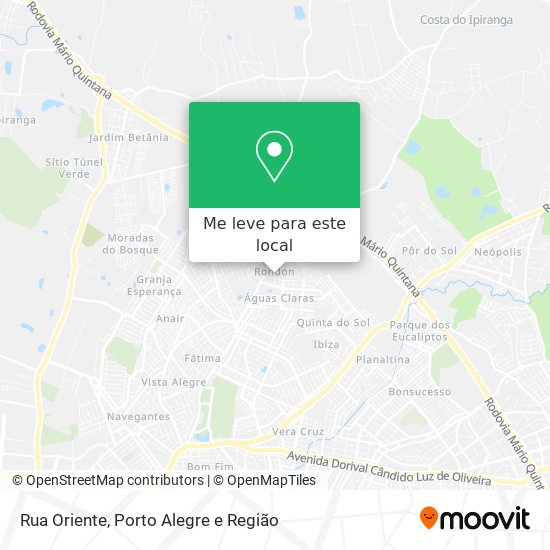 Rua Oriente mapa