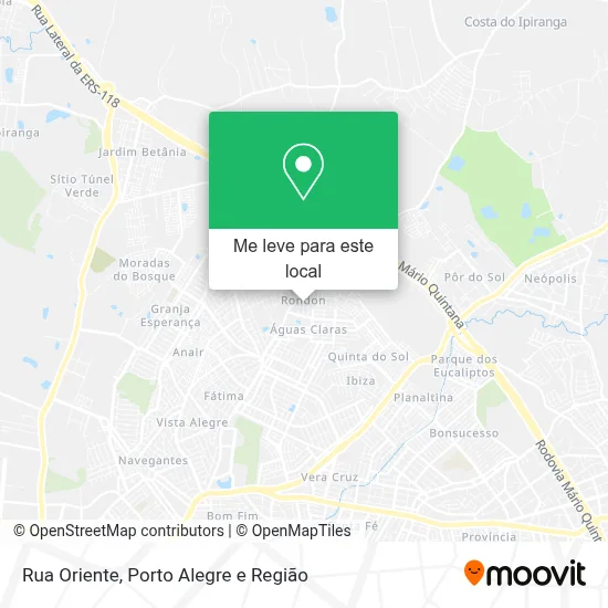 Rua Oriente mapa