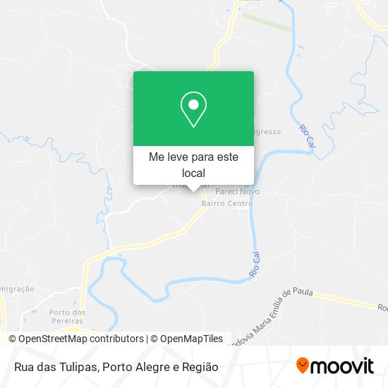 Rua das Tulipas mapa