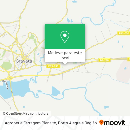 Agropet e Ferragem Planalto mapa