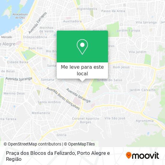 Praça dos Blocos da Felizardo mapa