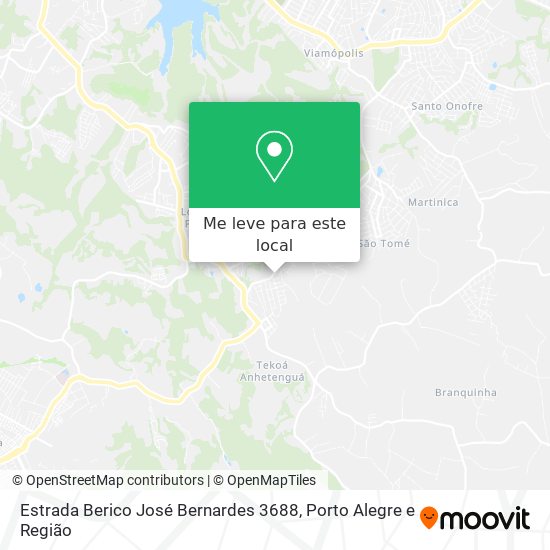 Estrada Berico José Bernardes 3688 mapa