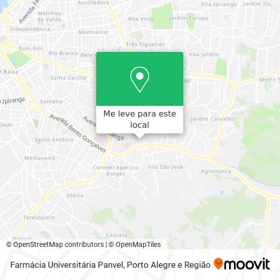 Farmácia Universitária Panvel mapa