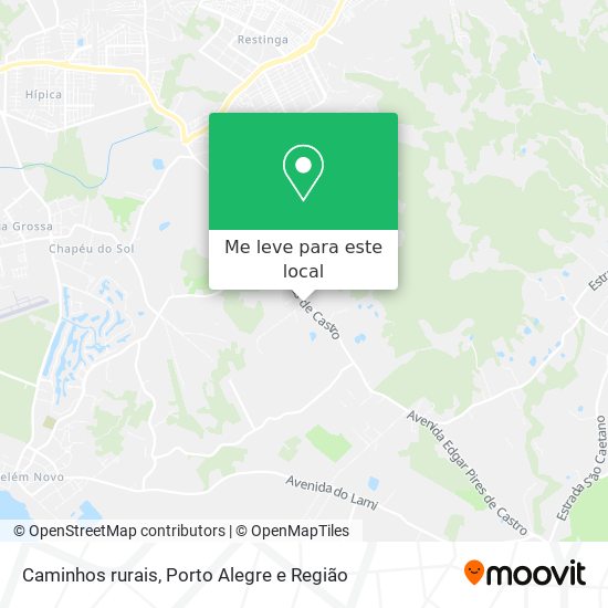 Caminhos rurais mapa