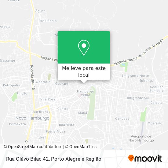 Rua Olávo Bilac 42 mapa