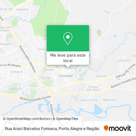 Rua Araci Barcelos Fonseca mapa