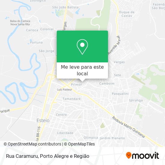 Rua Caramuru mapa