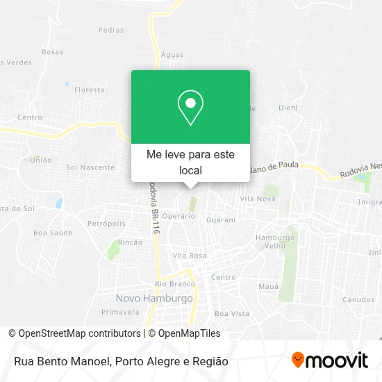 Rua Bento Manoel mapa