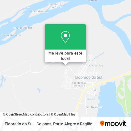 Eldorado do Sul - Colonos mapa