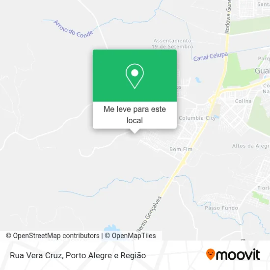 Rua Vera Cruz mapa
