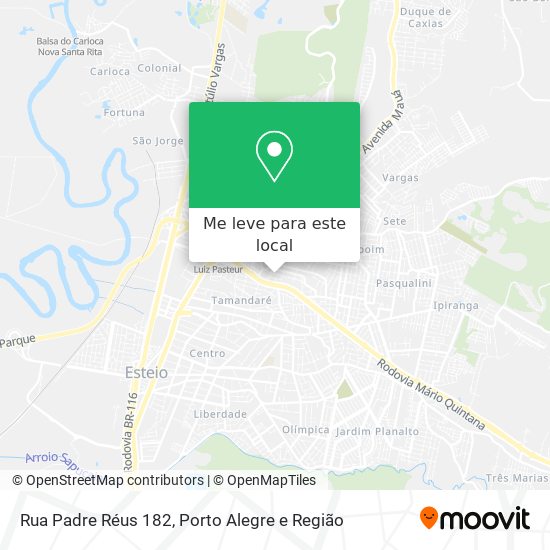 Rua Padre Réus 182 mapa