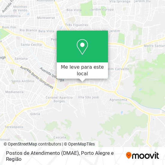 Postos de Atendimento (DMAE) mapa