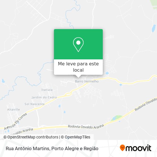 Rua Antônio Martins mapa