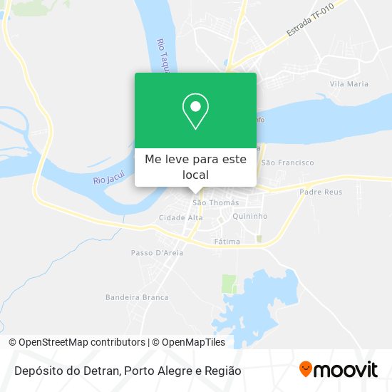 Depósito do Detran mapa