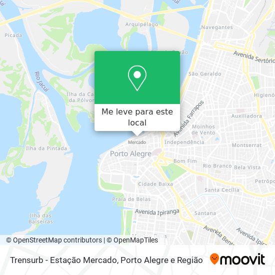 Trensurb - Estação Mercado mapa