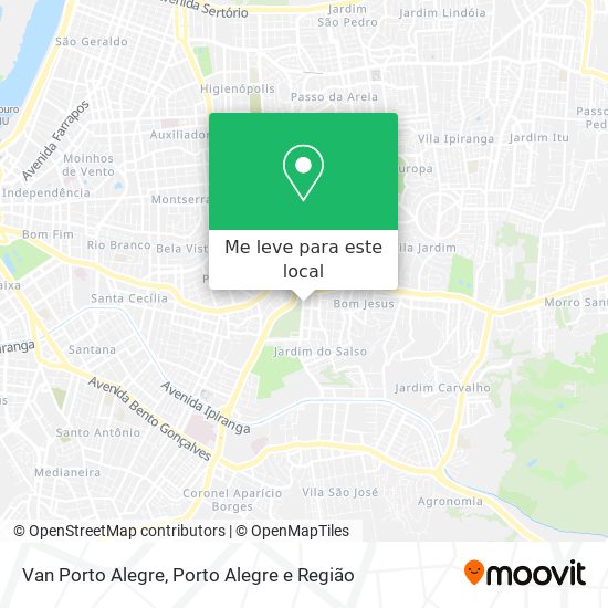 Van Porto Alegre mapa