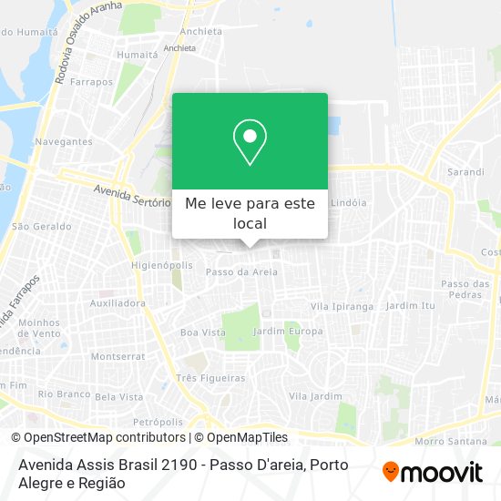 Avenida Assis Brasil 2190 - Passo D'areia mapa