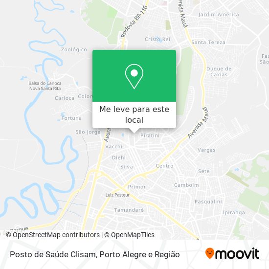 Posto de Saúde Clisam mapa