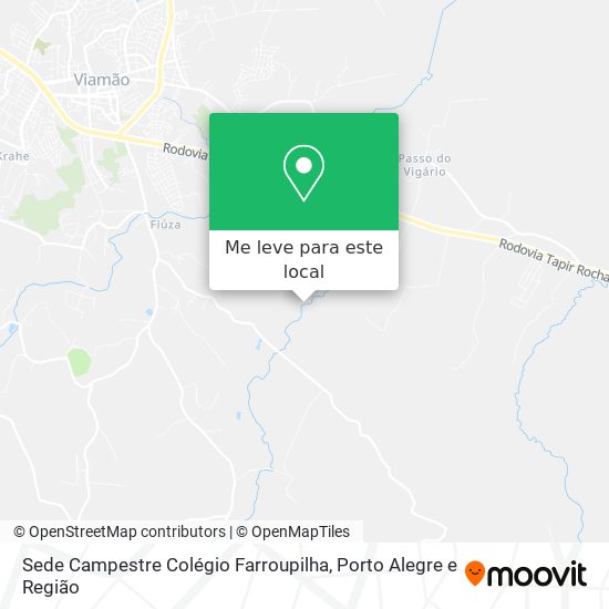 Sede Campestre Colégio Farroupilha mapa