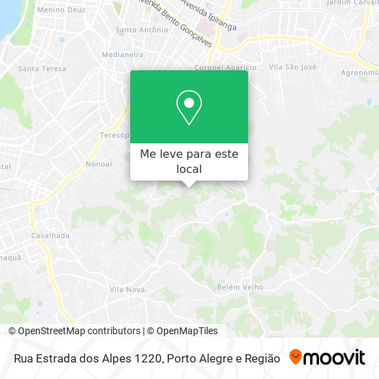 Rua Estrada dos Alpes 1220 mapa
